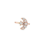 14k Rose Gold .42ct H VS2 Round Diamond Moon and Star Diamond Ring